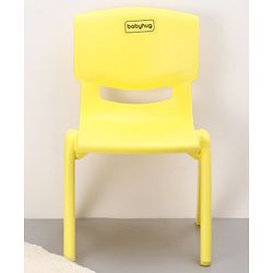 Strong and Durable  Plastic School Study Chair Medium Size -  Lemon Yellow