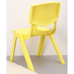 Strong and Durable  Plastic School Study Chair Medium Size -  Lemon Yellow