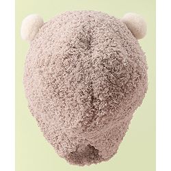 Babyhug Woollen Cap with Bear 3D Applique - Khaki