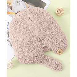 Babyhug Woollen Cap with Bear 3D Applique - Khaki