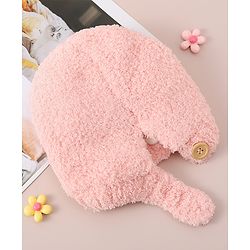 Babyhug Woollen Cap with Bear 3D Applique - Pink