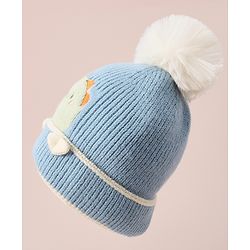 Babyhug Woollen Cap with Dino Design - Blue