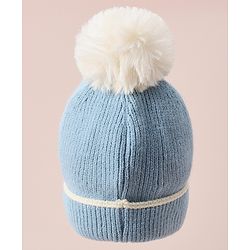 Babyhug Woollen Cap with Dino Design - Blue