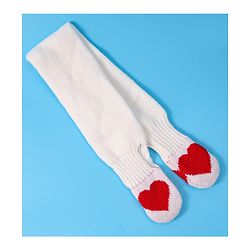 Babyhug Woollen Cap & Muffler Set with Heart Design - White