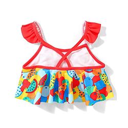 Babyhug Sleeveless  Two Piece Swimsuit with Fruit Print - Multicolour