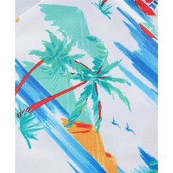 Babyhug Tropical Printed Swimming Trunk - White