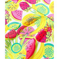Babyhug Sleeveless Frock Style Swimsuit With Fruity Print- Multicolor