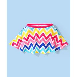 Babyhug Sleeveless Two Piece Swimsuit with Chevron Print - Multicolour