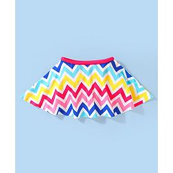 Babyhug Sleeveless Two Piece Swimsuit with Chevron Print - Multicolour