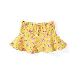 Babyhug Cold Shoulder Sleeves  Two Piece Swim Suit with Floral Print - Yellow
