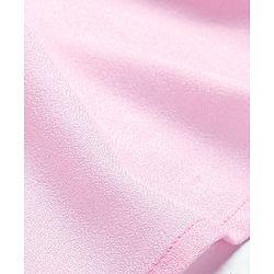 Babyhug Viscose Cotton Woven Half Sleeves Frock with Pleated Detailing & Sling Bag - Pink