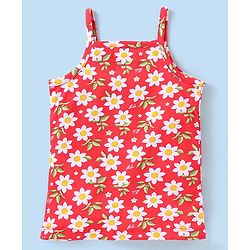 Babyhug 100% Cotton Sleeveless Slips Pack of 3 - Red & Yellow