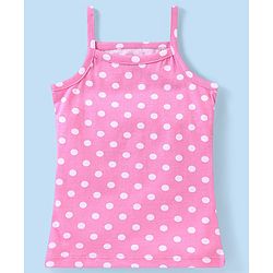 Babyhug 100% Cotton Sleeveless Slips With Floral & Rainbow Print Pack Of 3 - White Pink & Navy Blue