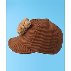 Babyhug Baseball Cap With Bear Applique - Brown