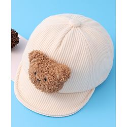 Babyhug Baseball Cap With Bear Applique - Brown