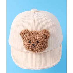 Babyhug Baseball Cap With Bear Applique - Brown