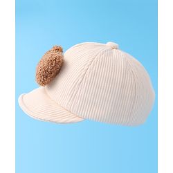 Babyhug Baseball Cap With Bear Applique - Brown