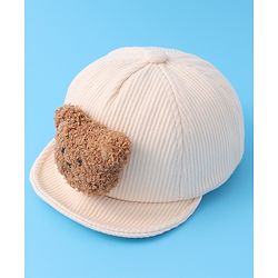 Babyhug Baseball Cap With Bear Applique - Brown