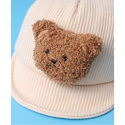 Babyhug Baseball Cap With Bear Applique - Brown