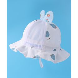Babyhug Bucket Hat Strawberry Print - Blue