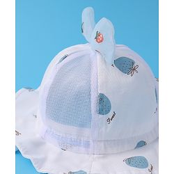 Babyhug Bucket Hat Strawberry Print - Blue