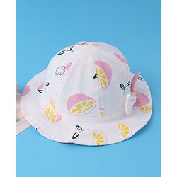 Babyhug Bucket Hat Fruits Print - Pink