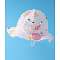 Babyhug Bucket Hat Fruits Print - Pink