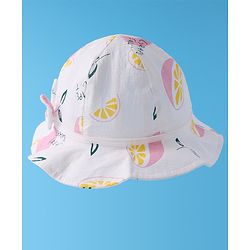 Babyhug Bucket Hat Fruits Print - Pink