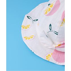 Babyhug Bucket Hat Fruits Print - Pink