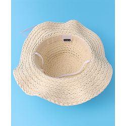 Babyhug Straw Hat with Bow -Beige