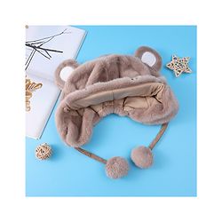 Babyhug Woolen Cap With Pom Pom Applique - Tan