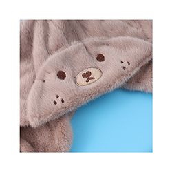 Babyhug Woolen Cap With Pom Pom Applique - Tan