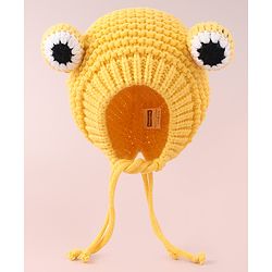 Babyhug Woollen Cap with Knot - Yellow