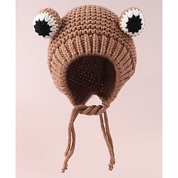 Babyhug Woollen Cap with Knot - Yellow