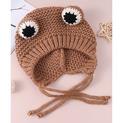 Babyhug Woollen Cap with Knot - Yellow