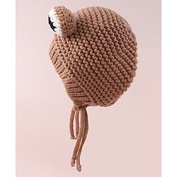 Babyhug Woollen Cap with Knot - Yellow
