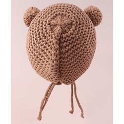 Babyhug Woollen Cap with Knot - Yellow