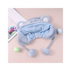 Babyhug Woolen Cap With Pom Pom Applique - Sky Blue