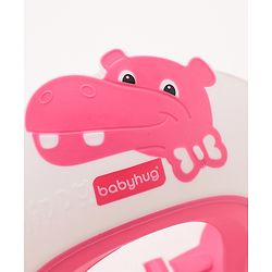 Babyhug Adjustable Shower Caps with Buckle & crocodile Print - Pink