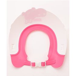 Babyhug Adjustable Shower Caps with Buckle & crocodile Print - Pink