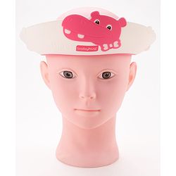 Babyhug Adjustable Shower Caps with Buckle & crocodile Print - Pink