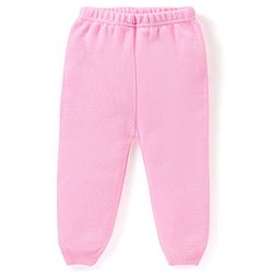 Babyhug Knitted Full Sleeves Solid Color Sweater Set - Pink