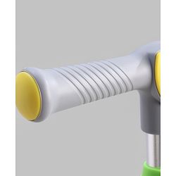 Babyhug Kids Kick On Scooter with LED Wheels  Wide Standing Deck and  3 Level Adjustable Handlebar - Yellow