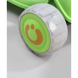 Babyhug Kids Kick On Scooter with LED Wheels  Wide Standing Deck and  3 Level Adjustable Handlebar - Yellow