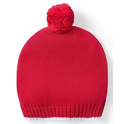 Babyhug Organic Cotton Knit Full Sleeves Sweater Set & Cap with Cable Knit Design - Red