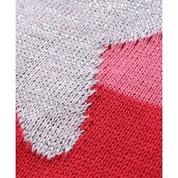 Babyhug Organic Cotton Knit Full Sleeves Sweater Set & Cap with Colour Block & Star Design - Multicolour