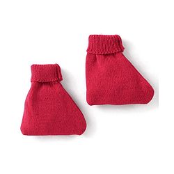 Babyhug Knitted Full Sleeves Baby Sweater Set with Cap & Booties Cable Knit Design - Red