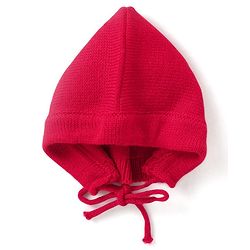 Babyhug Knit Full Sleeves Front Open Cable Knit Design Sweater Set with Cap & Booties - Red & Navy Blue