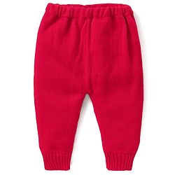 Babyhug Knit Full Sleeves Front Open Cable Knit Design Sweater Set with Cap & Booties - Red & Navy Blue
