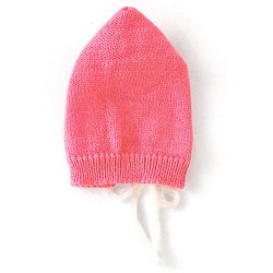 Babyhug Knit Full Sleeves Front Open Sweater & Pant Set with Cap and Booties Shell Design - Pink & White